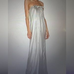 Silver Halston Heritage gown NWT